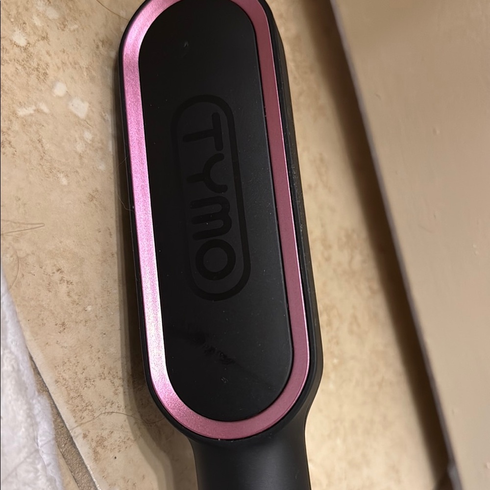TYMO Hair Straightening Brush in Black and Pink